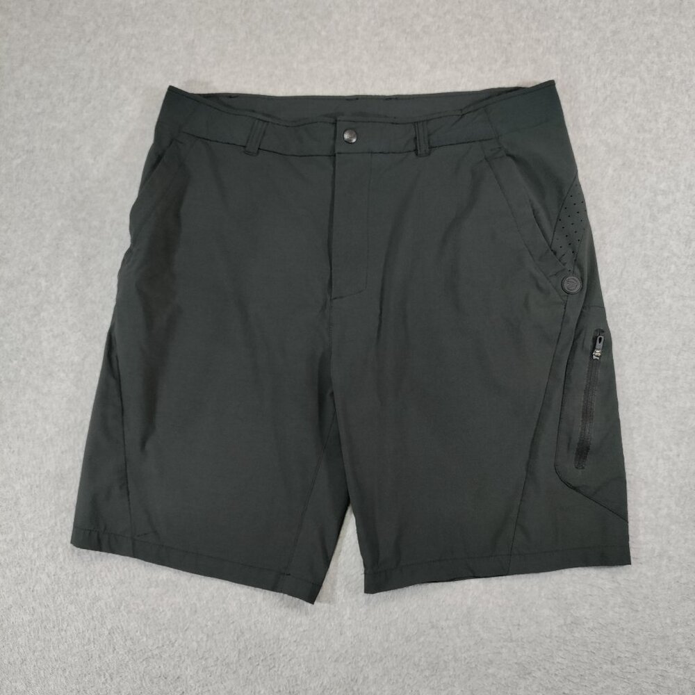 Gillz Fishing Shorts Mens Medium (34) Black Stretch Nylon Vented Cargo Outdoor